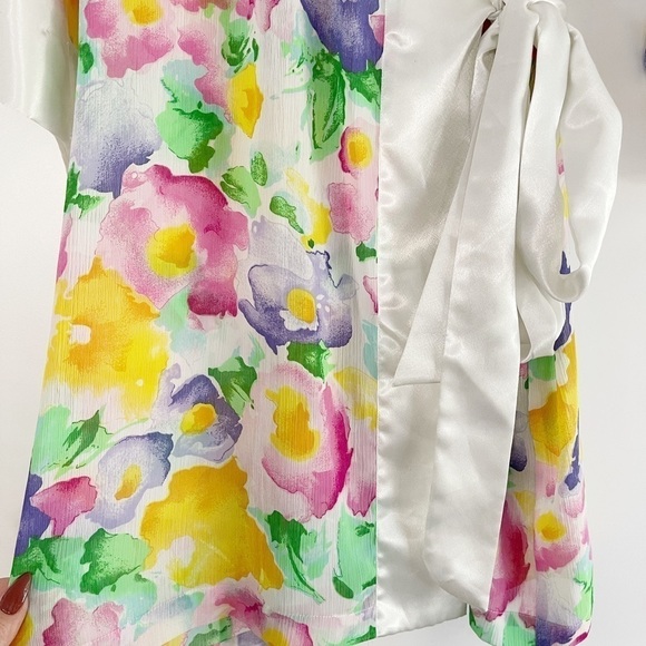 Vintage Victoria’s Secret Gold Label Satin and Sheer Floral Robe - OS - Picture 2 of 6